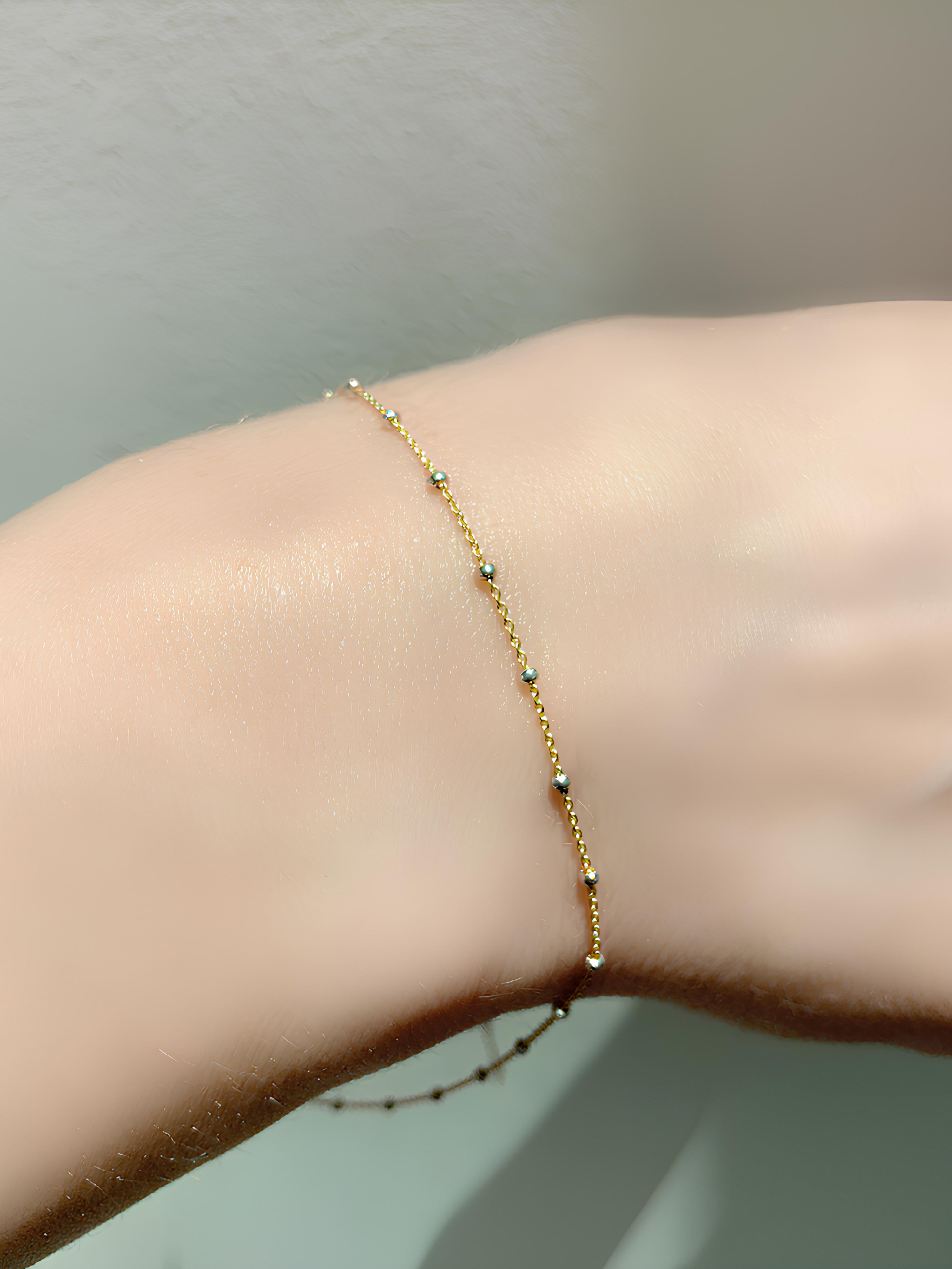 Dewdrop Gold Anklet