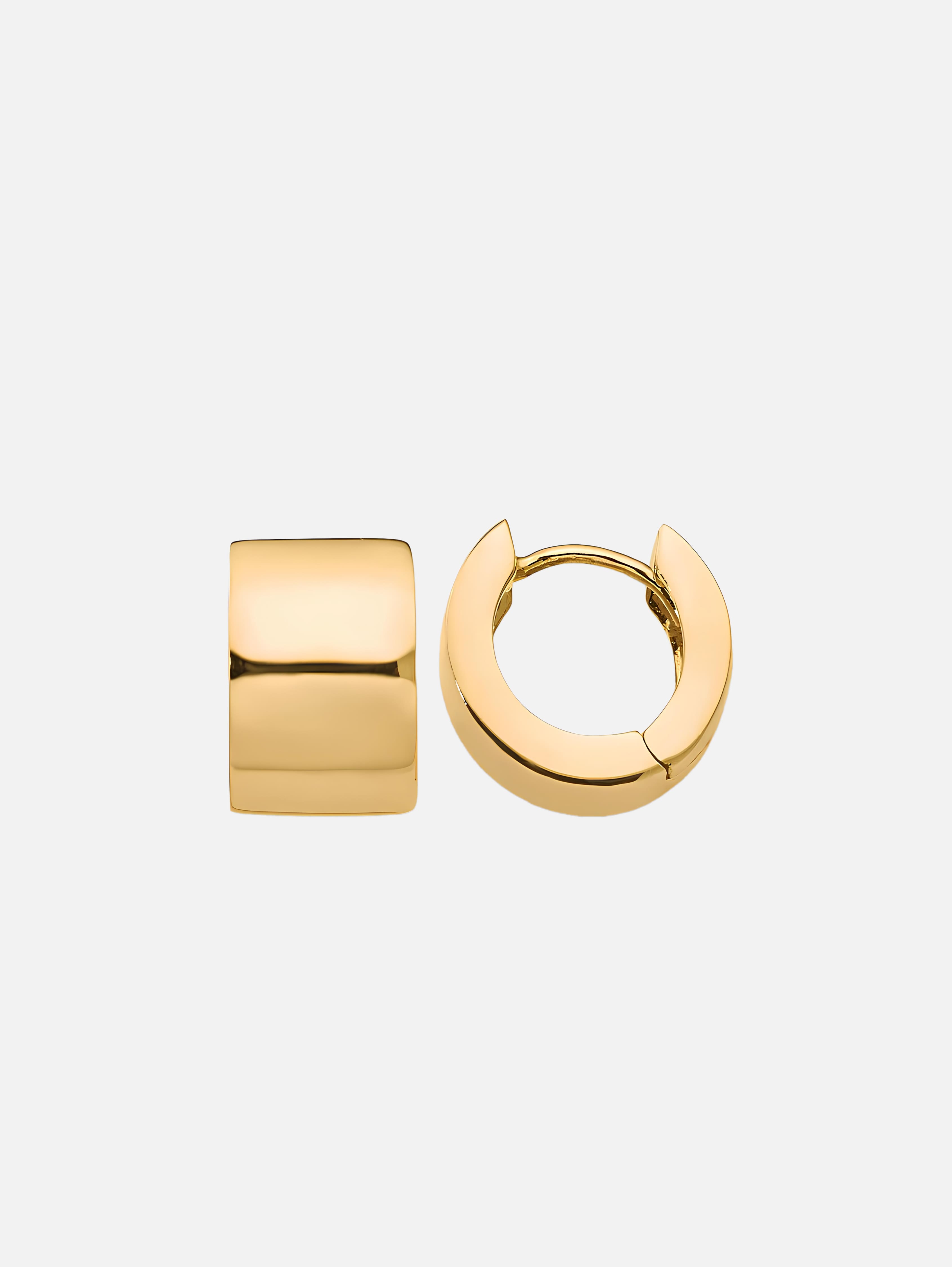 Modern Gold Curve Studs